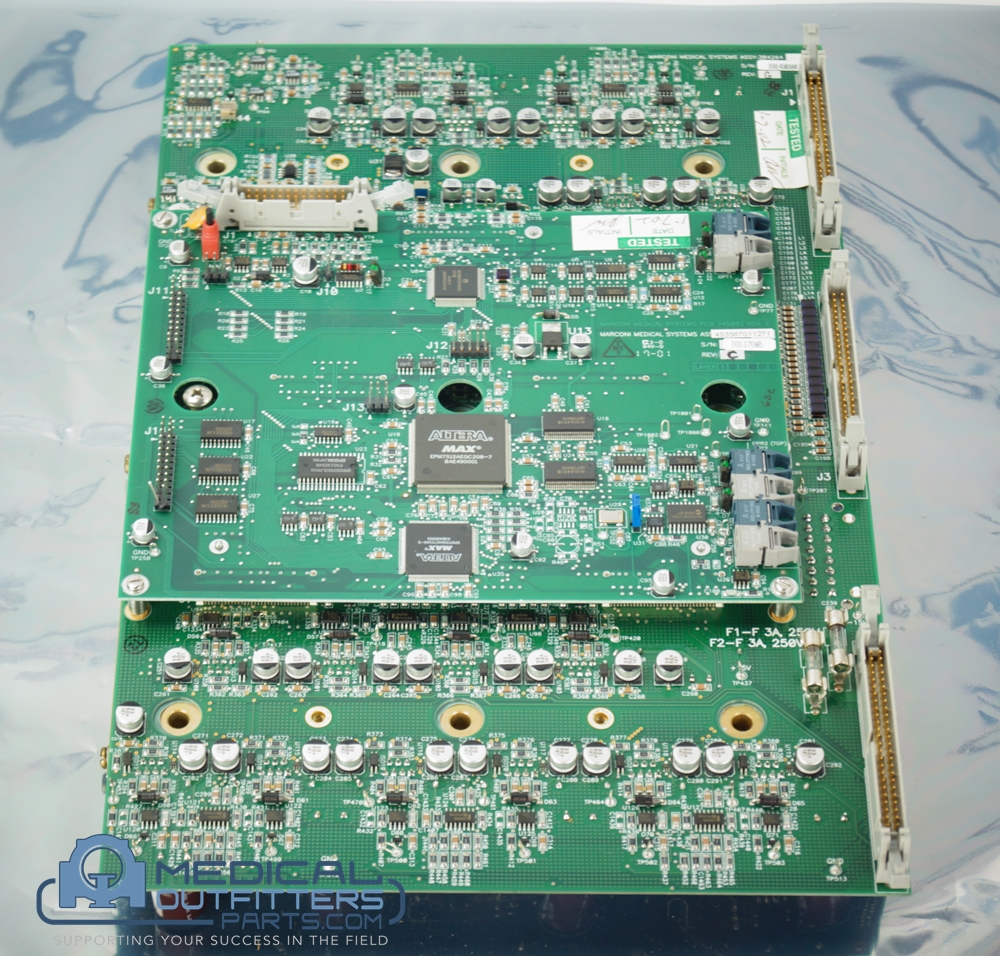 Philips MRI Infinion T/R Interface PCB with Logic PCB and Driver PCB, PN 453567011281, 453567011271, 384264