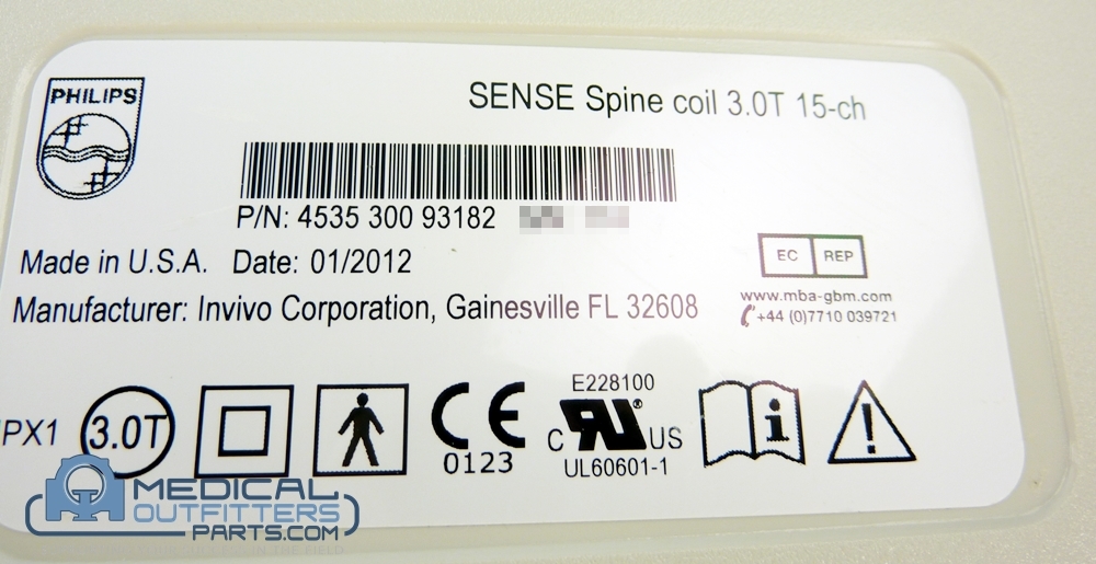 Philips Sense Spine Coil 15CH, 3.0T, PN 452213264371