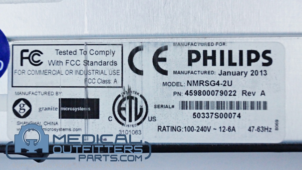 Philips PET/CT NMRSG4-2U, PN 459800079022