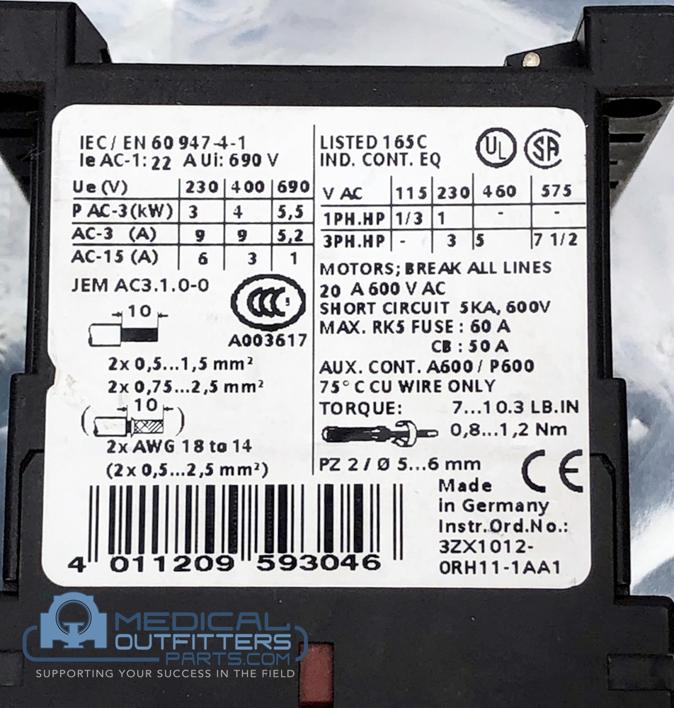 Siemens Sirius Contact 3RT1016 KPL, MIT HSB - 12C, PN 7750404, 3RT1016-1XB43-OVE1