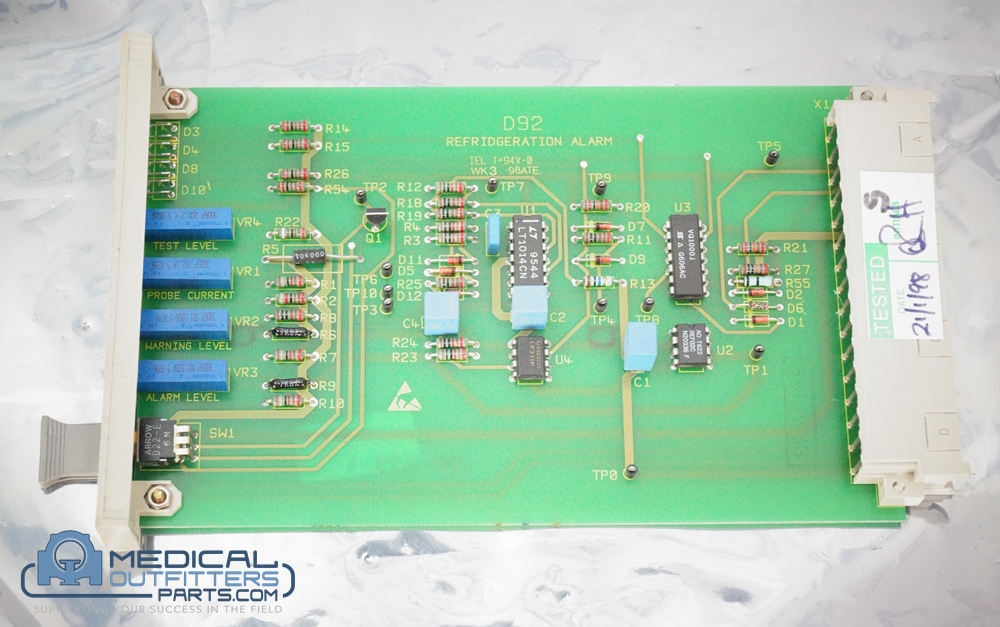 Philips MRI Polaris Refridgeration Alarm D92 Board, PN 600-899T