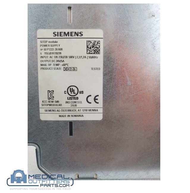 Siemens Stop Modular Power Supply, 120/230V-500V 50/60Hz, PN 6EP1333-3BA00
