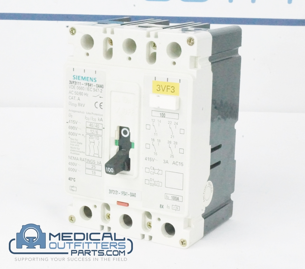Siemens MRI Espree Circuit Braker SP. Part Kit Mains Filters and Transformers, PN 10046634, 7748762, 3VF3131-1FS41-0AA0