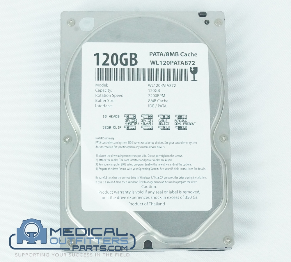 White Label HDD SET 120GB, 8MB Cache, 7200RPM, IDE/PATA, PN WL120PATA872, 453567998441A