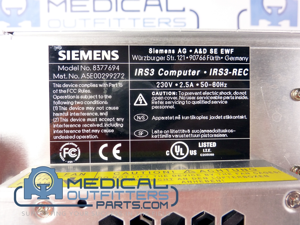 Siemens CT Sensation IRS3-REC, PN 8377694