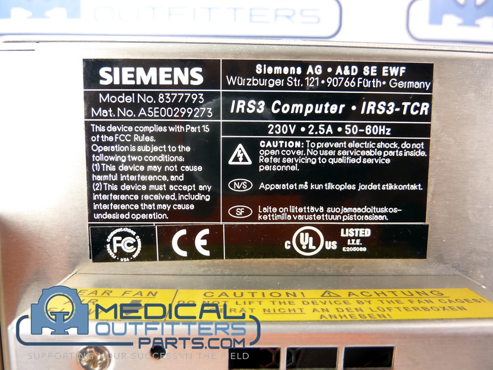 Siemens CT Sensation IRS3-TCR, PN 8377793