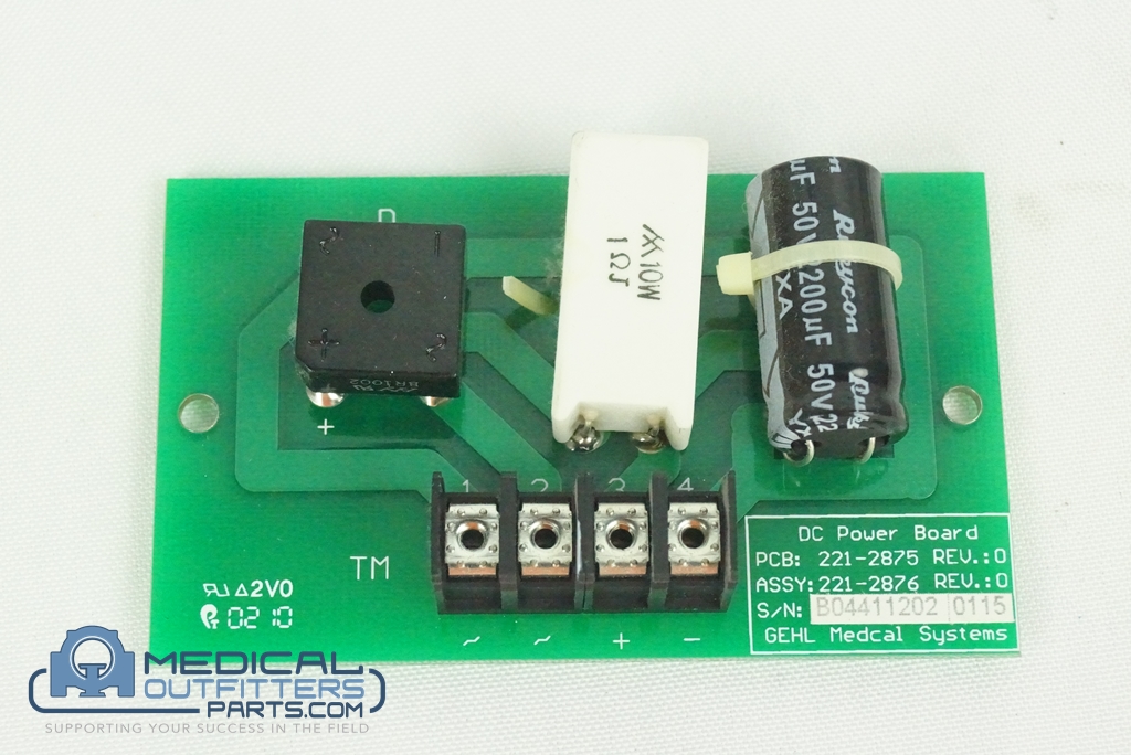GE X-Ray Proteus Silhouette-FC DC Power Board, PN 2259298-44, 2212876, 221-2876, 2212875, 221-2875