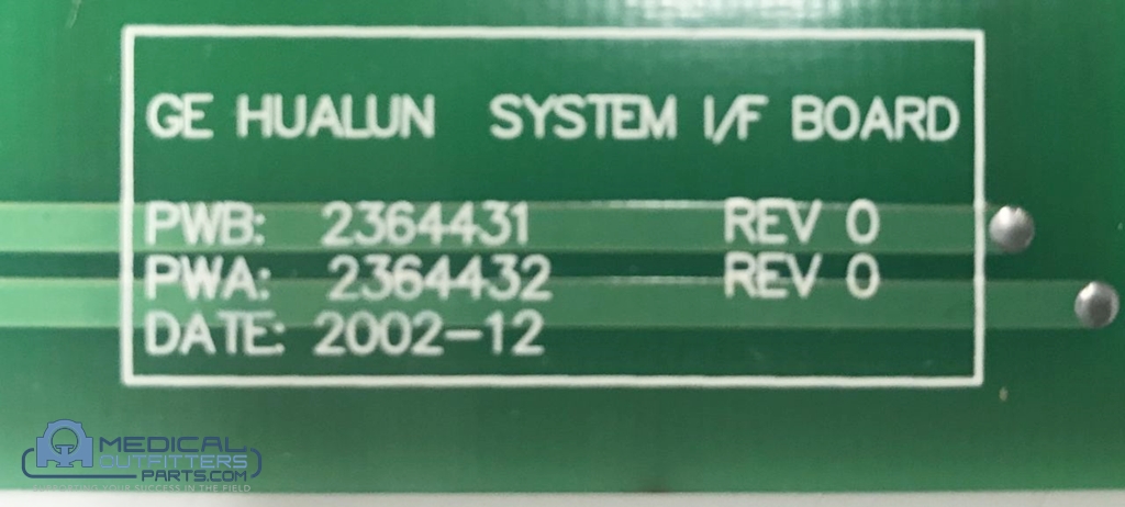 GE X-Ray Proteus System Interface Board, PN 2364432