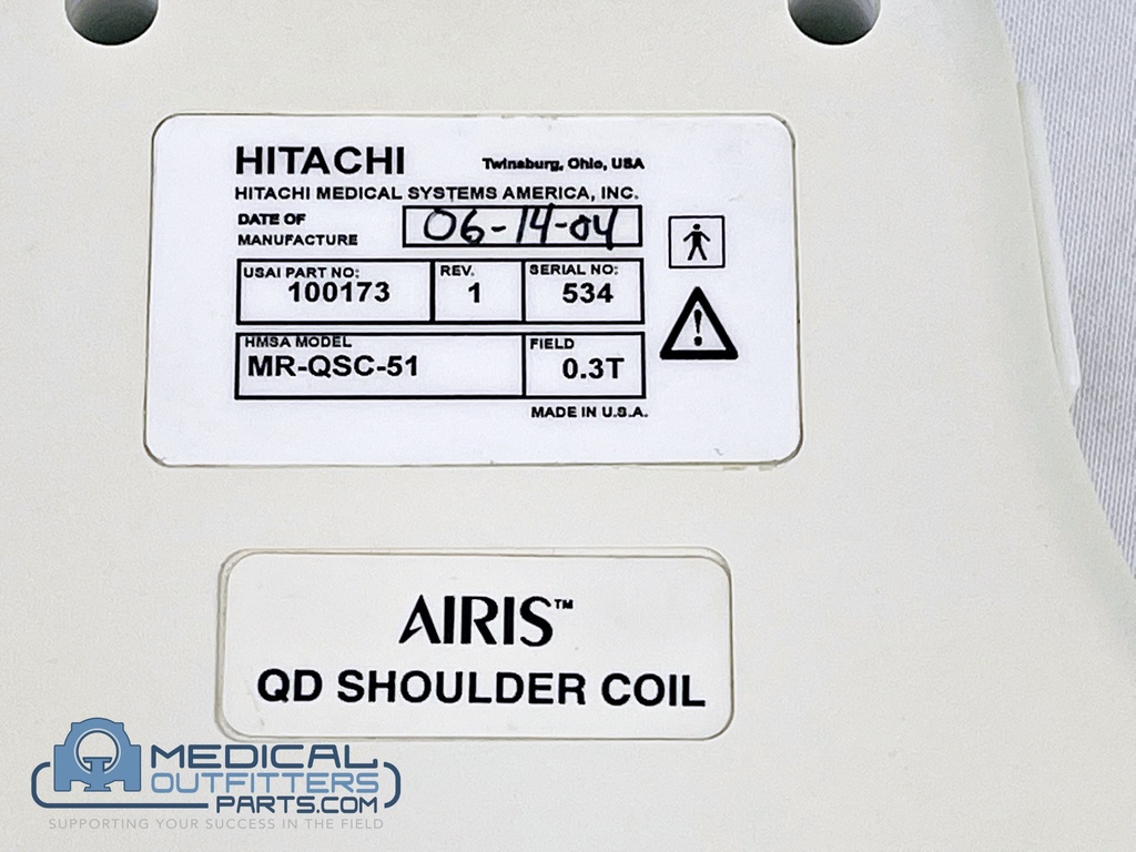 Hitachi Airis II 0.3T QD Shoulder Coil, PN MR-QSC-51