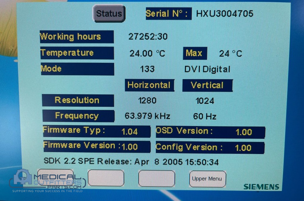 Siemens MRI Essenza Color Monitor 19", PN 8675402