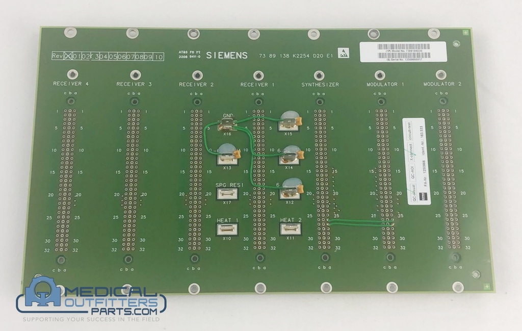 Siemens MRI Symphony Back Plane D20, PN 7389138, 7389146