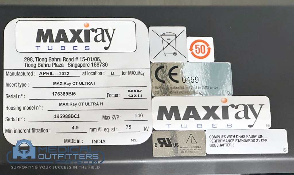 GE CT MaxiRay X-Ray Tube, PN MX200