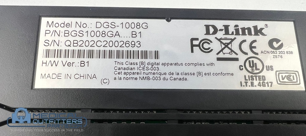 D-Link 8-Port Gigabit Ethernet Switch, PN DGS-1008G