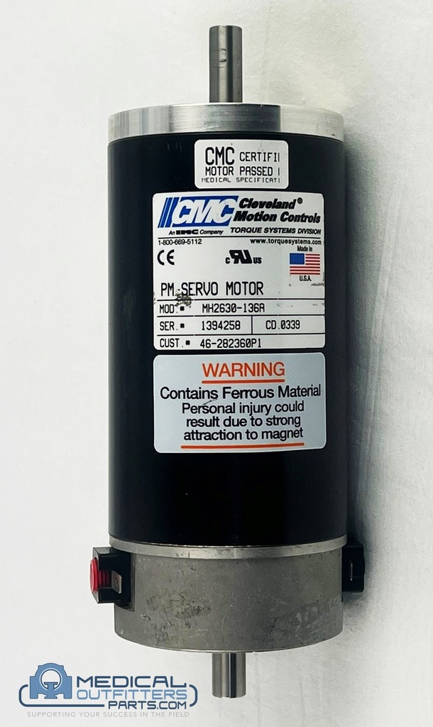 CMC Long Drive PM Servo Motor, PN MH2630-136A