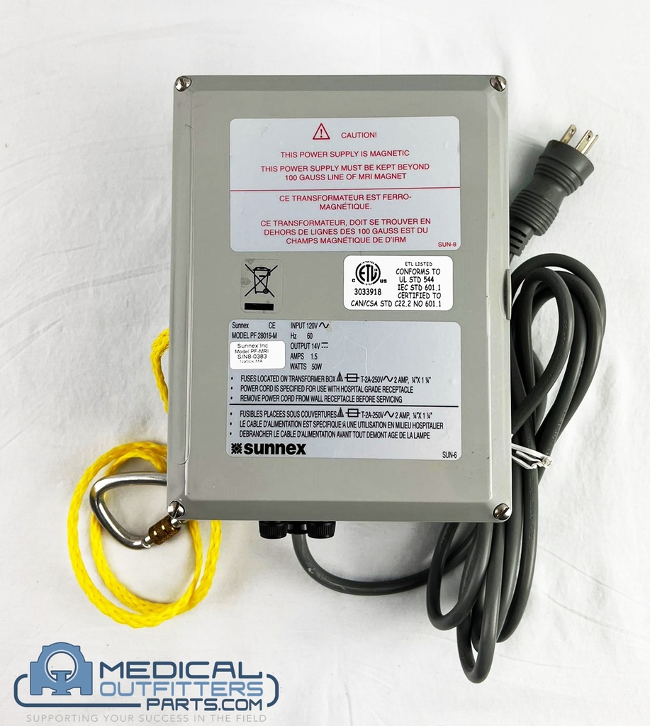 Sunnex MRI Power Supply, PN PF 28016-M
