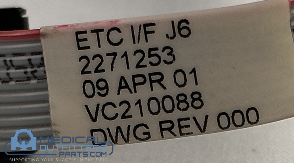 GE ETC Ribbon Cable Jumper For H2 Table (Foot Switches), PN 2271253