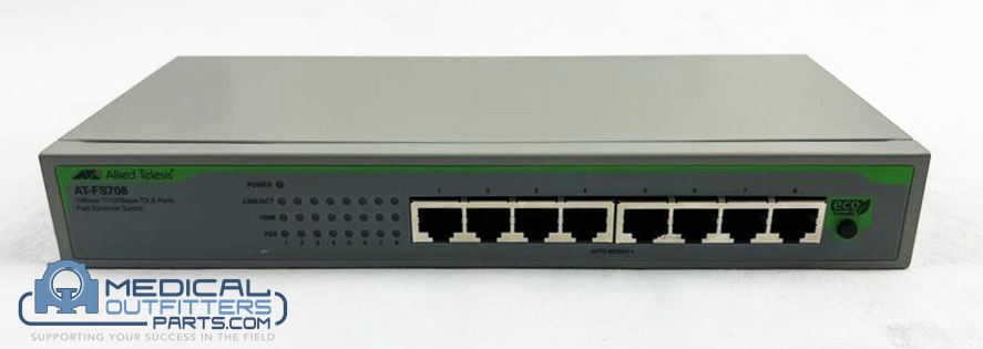 GE Mammography Ethernet Switch 100/240 VAC 50/60 Hz 3.34W, PN FS708, 2382605