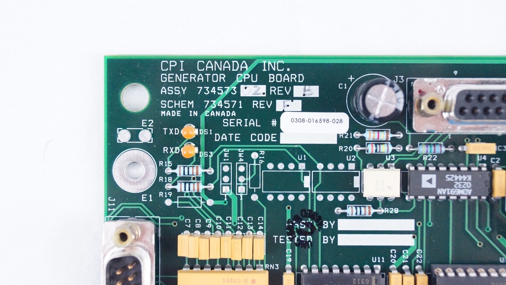 Carestream X-Ray Generator,  Generator CPU Board, PN 734573-02