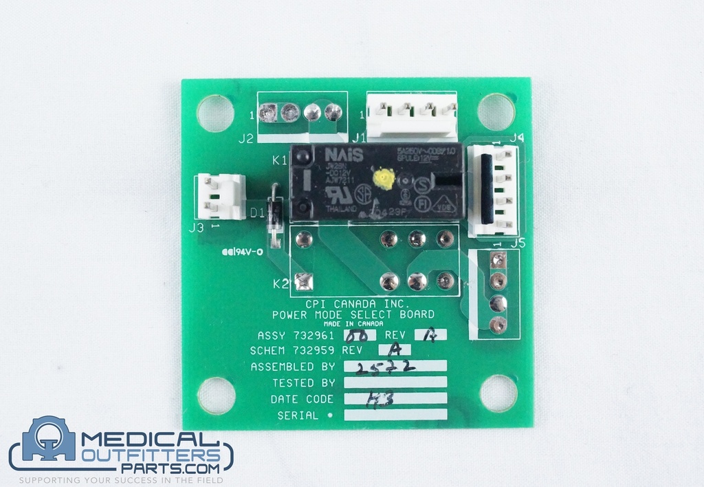 Carestream X-Ray Generator Power Mode Select Board, PN 732961-00