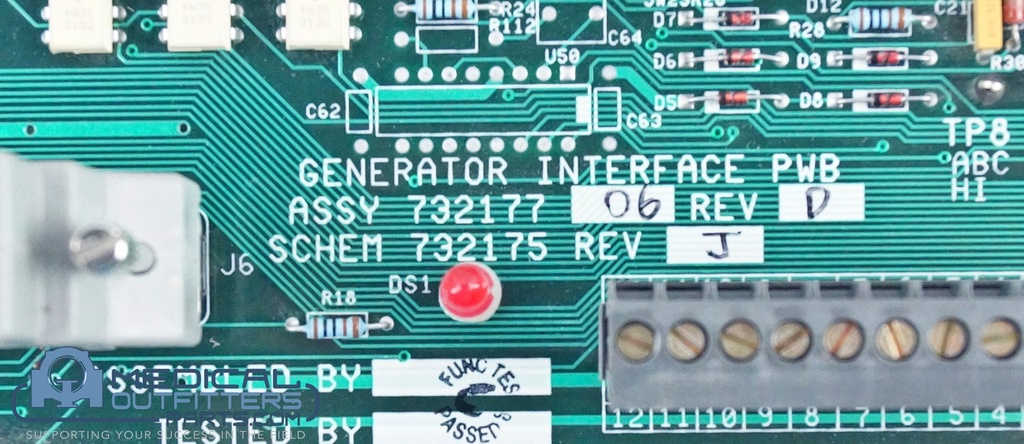 Carestream X-Ray Generator Interface PWB, PN 732177-06