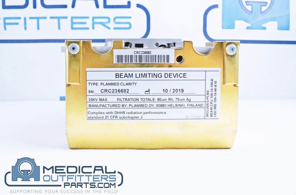 Planmed Clarity Beam Limitng Device, Collimator Assembly, PN 30023351