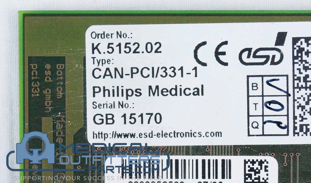Philips CT Dell 650 CAN PCI Card 331-1, PN 453566494911