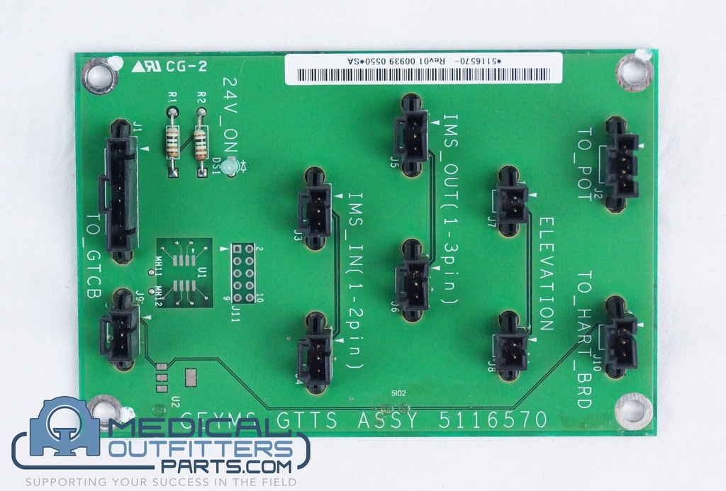 GE CT VCT 64 GTTS Board Assy Positioning GT, PN 5116570