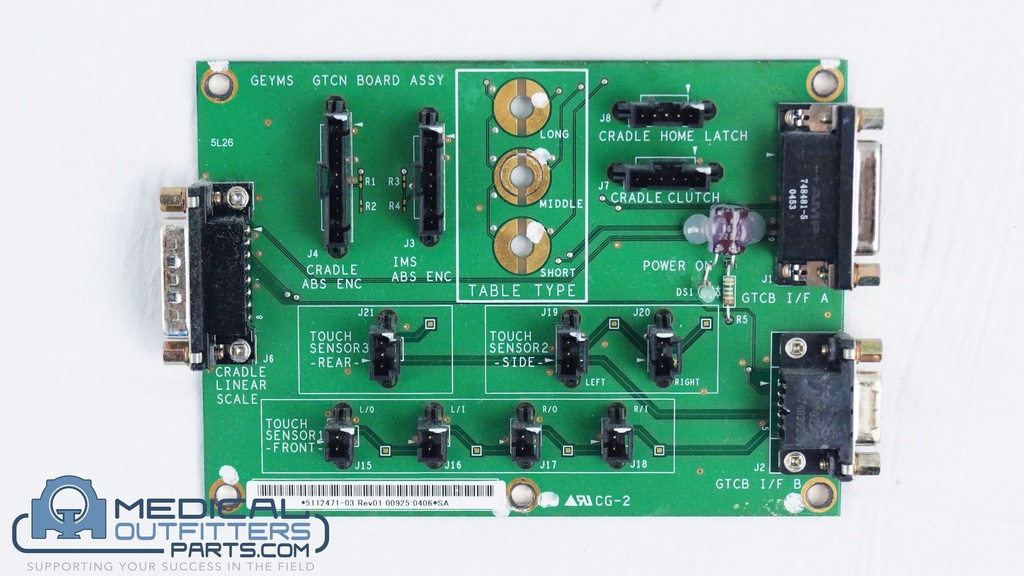 GE CT VCT 64 GTTS Board Assy Positioning GT, PN 5112471-3