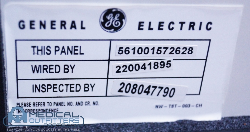 GE VCT 64 System Main Disconnect Panel, PN 9330G-14B