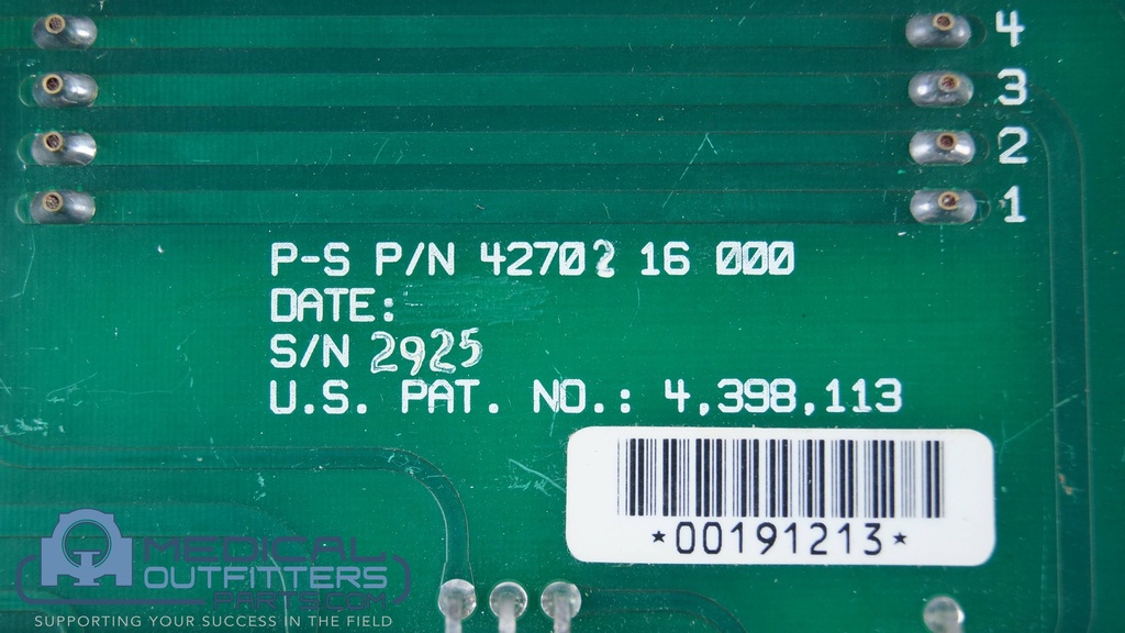 Picker CT Scanner Signal Brush Assy, PN 4270216000