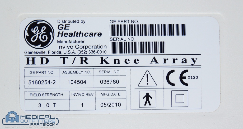 GE MRI EXCITE HDX HD T/R Knee Array Coil, PN 5160254-2
