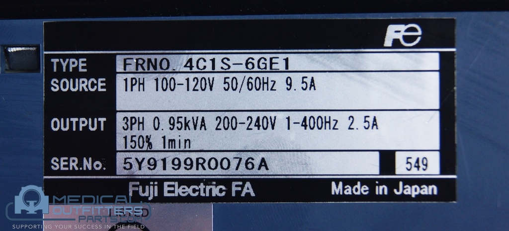 Fuji Electric AC Inverter Drive, PN FRNO-4C1S-6GE1