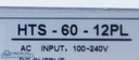 HTS Power Supply, 100 - 240V, 12V 5A, PN HTS-60-12PL
