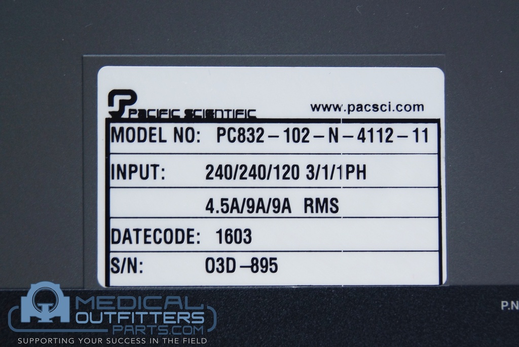 Pacific Scientific PC800, Brushless Servo Drive, PN PC832-101-N-4112-11, PC832-N