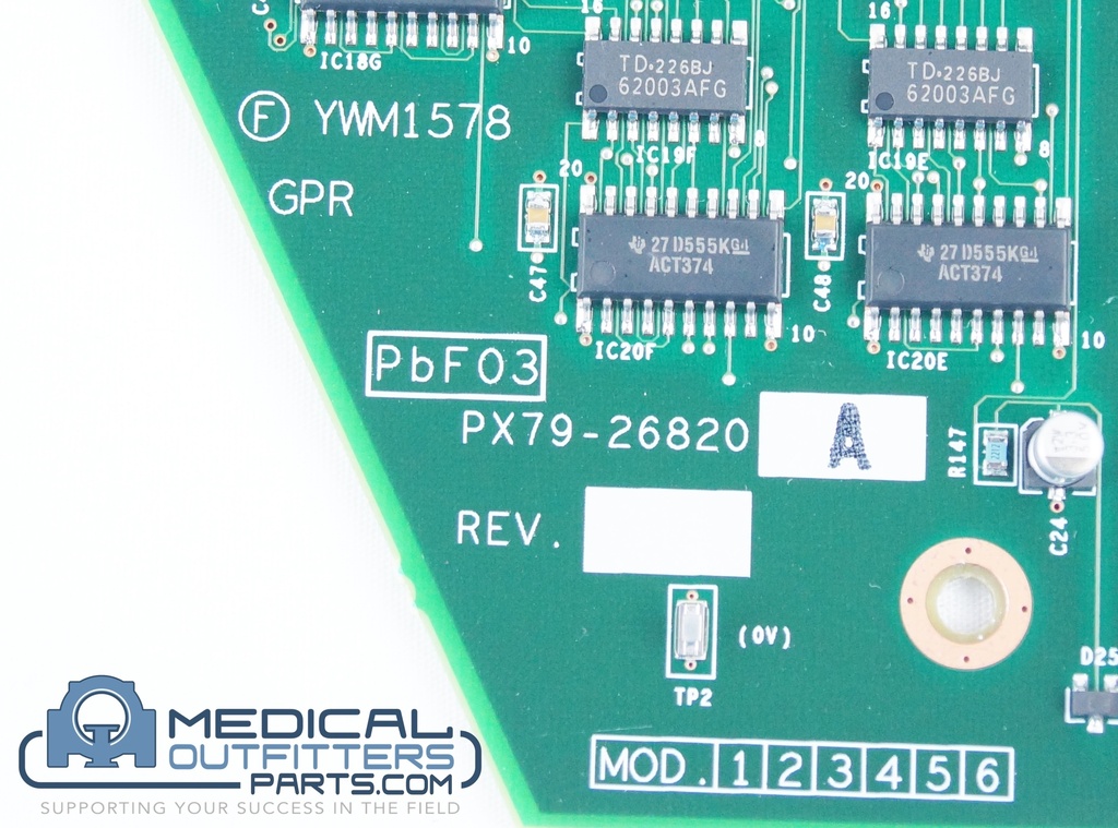 Toshiba CT Aquilion 64 Right Control Panel, PbF03 Board, PN PX79-26820 