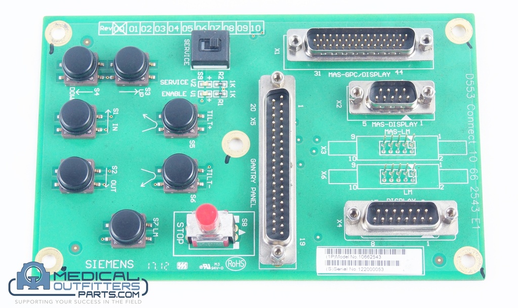 SIEMENS Perspective CT  Connect Board,PN 10662543