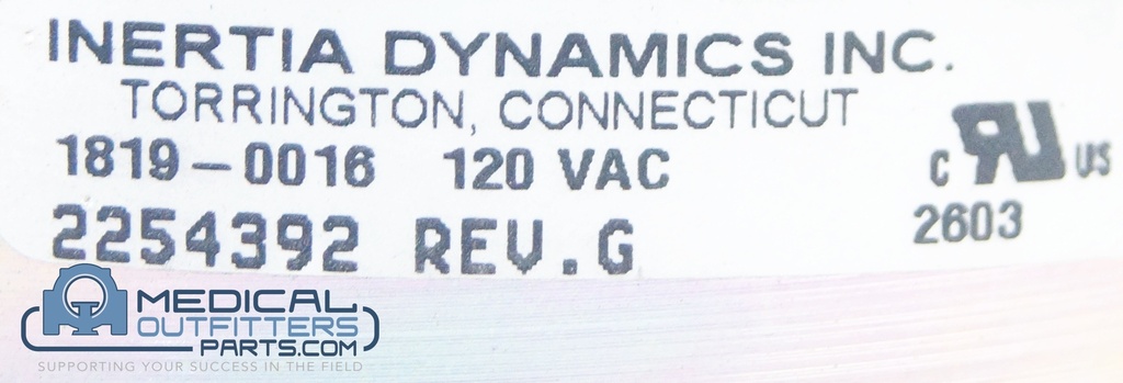 GE CT Light Speed Pro 16 Axial Drive Holding Brake, PN 1819-0016