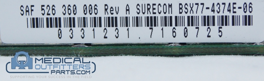 Toshiba CT Aquilion 64  Receiver Board, PN BSX77-4374E-06