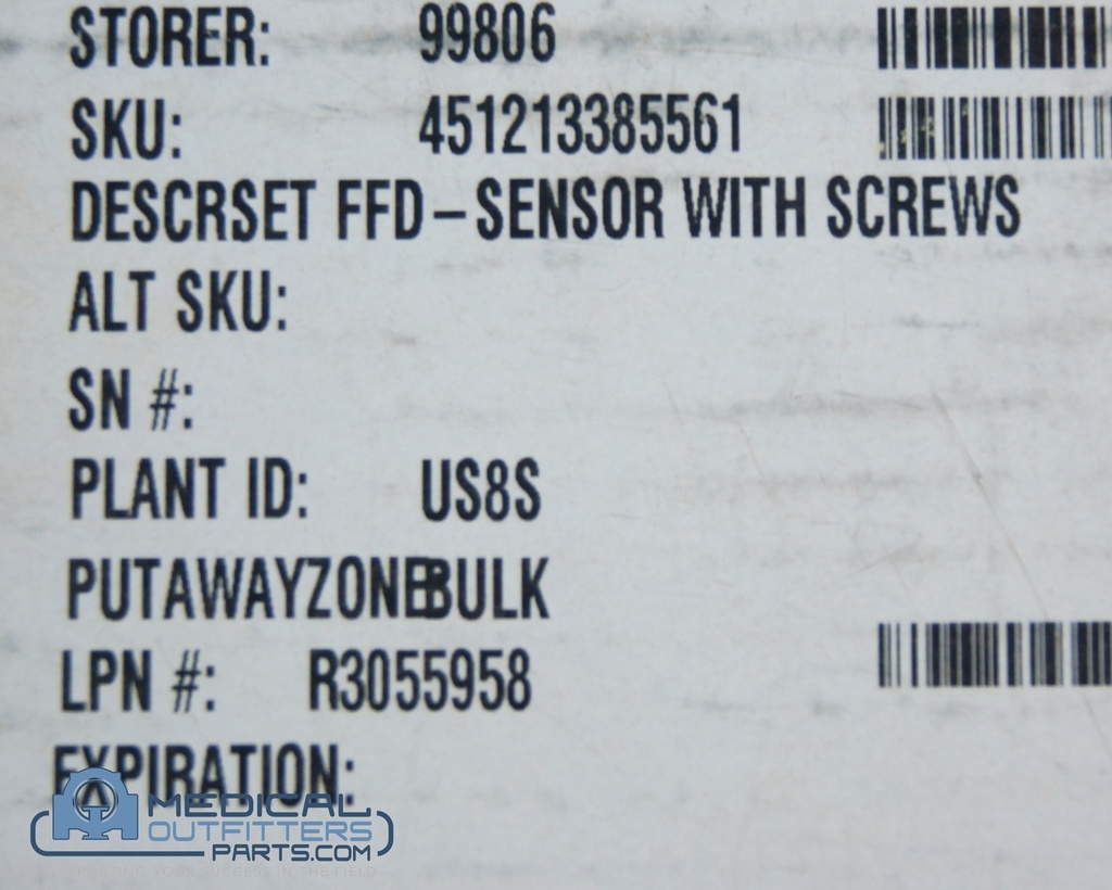Philips CT Set FFD-Sensor With Screws, PN 451213385561