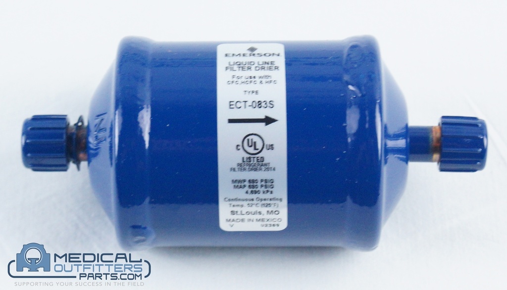 Liquid Line Filter-Drier Inlet: 3/8 ODF Solder Outlet 3/8 ODF Solder, PN PPDRI083S