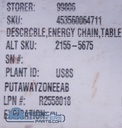 Philips MRI Cble Energy Chain Table, PN 453560064711