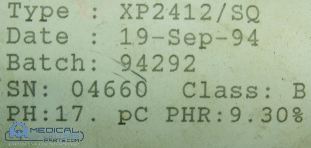 Philips NM Photomultipier Tube, PN XP2412/SQ