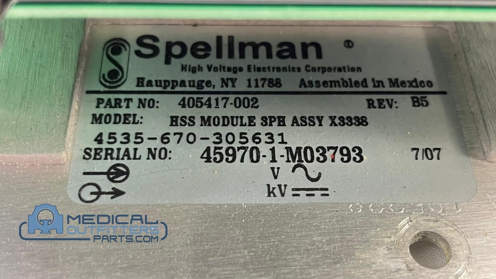 Philips CT Brillance HSS Module, PN 4535670305631, 405417002