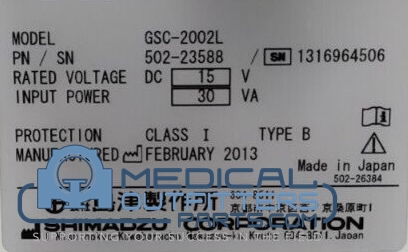 Shimadzu Fluoro Room Lcd Display Assy, PN GSC-2002L,502-23588