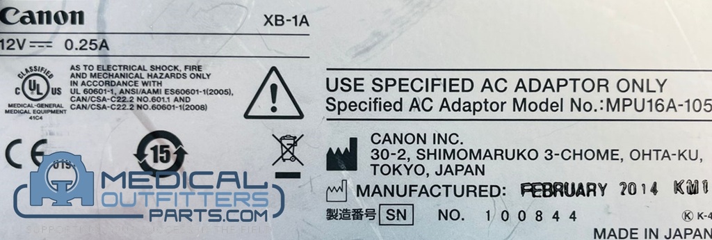 Camon Adaptador, PN MPU16A-105
