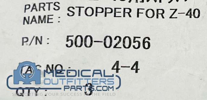 Shimadzu X-Ray Tools Stopper For Z-40, PN 500-02056