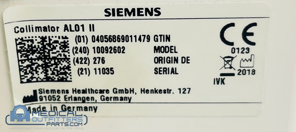 Siemens X-RAY Axion Aristos FX Plus Multileaf Collimator N PBL, PN 10092602