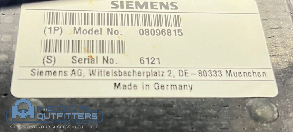 Siemens PET/CT Biograph Tiltable Head Holder, PN 8096815 