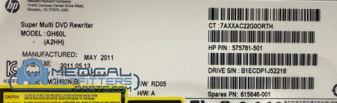 HP Multi DVD Rewriter,PN 575781-501,GH60L
