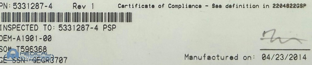 GE X-Ray Optima Single Board Computer, PN 5331287-4